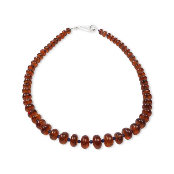 Hessonite and lapis necklace