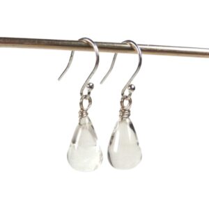 Rock crystal drop earrings