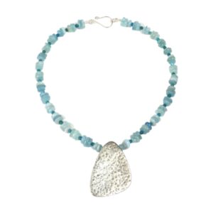 Aquamarine and apatite necklace